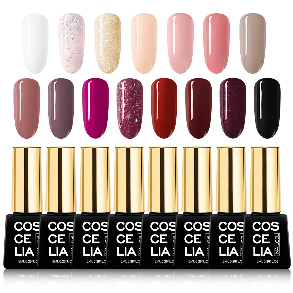 NEW Gel Polish 15PCS COSCELIA 24 Вт/54 Вт Сушилка для ногтей набор маникюрных инструментов для маникюра Набор для наращивания ногтей набор для маникюра Гель-лак для ногтей Наборы для дизайна ногтей - Цвет: NEW Gel Polish 15PCS