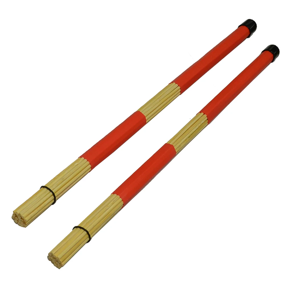 

1 Pair 40cm Bamboo Rod Drum Brush Drum Sticks for Jazz Folk Music Performance