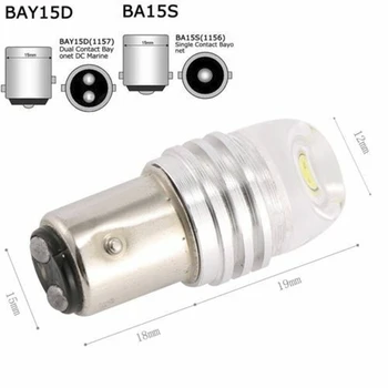

New 2pcs brake blink light Lamp Bulb DC12 red white Auto Tail Stop Light auto 1157 led BAY15D P21/5W t20 7443 strobe flash light