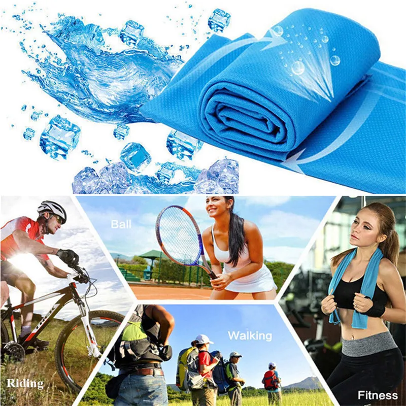 Полотенце для мгновенного охлаждения прохладные холодные полотенца для йоги пляжа спорта бега кемпинга полотенце из микрофибры для