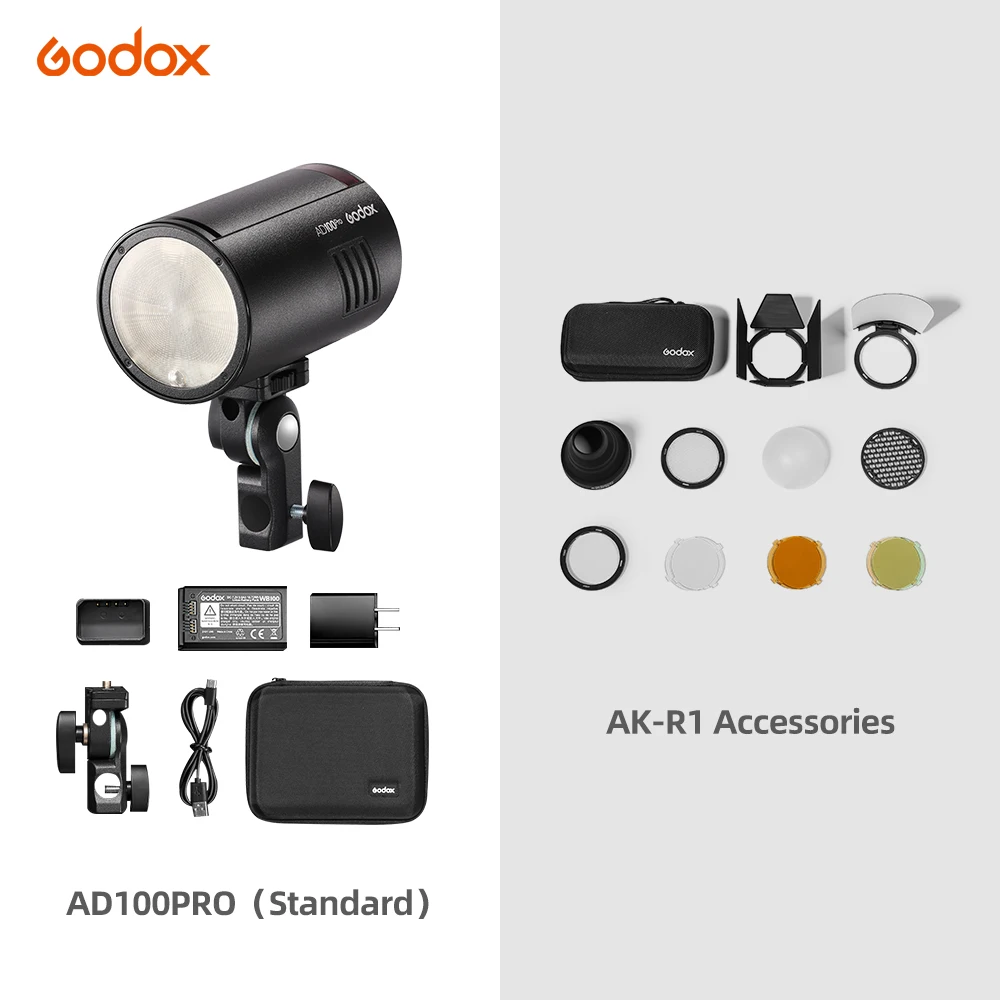 Godox Godox AD100Pro TTL Pocket Flash 100W 2.4G Wireless HSS 1/8000s 2600mAh Speedlite 