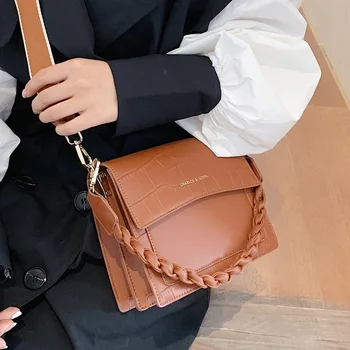 

Stone Pattern women Shoulder bags Brand Designer Braided strap ladies Handbag 2020 new PU Leather female Crossbody Bags white