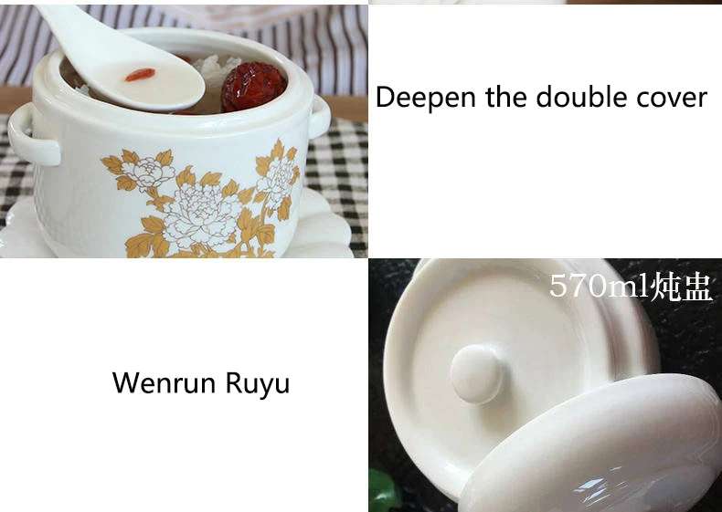 Керамическая плита вода мультяшная чашка керамический горшок для молока суп горшок детское паровое судно с крышкой Размер мультяшная чашка для готовки супа горшки и сковородки набор