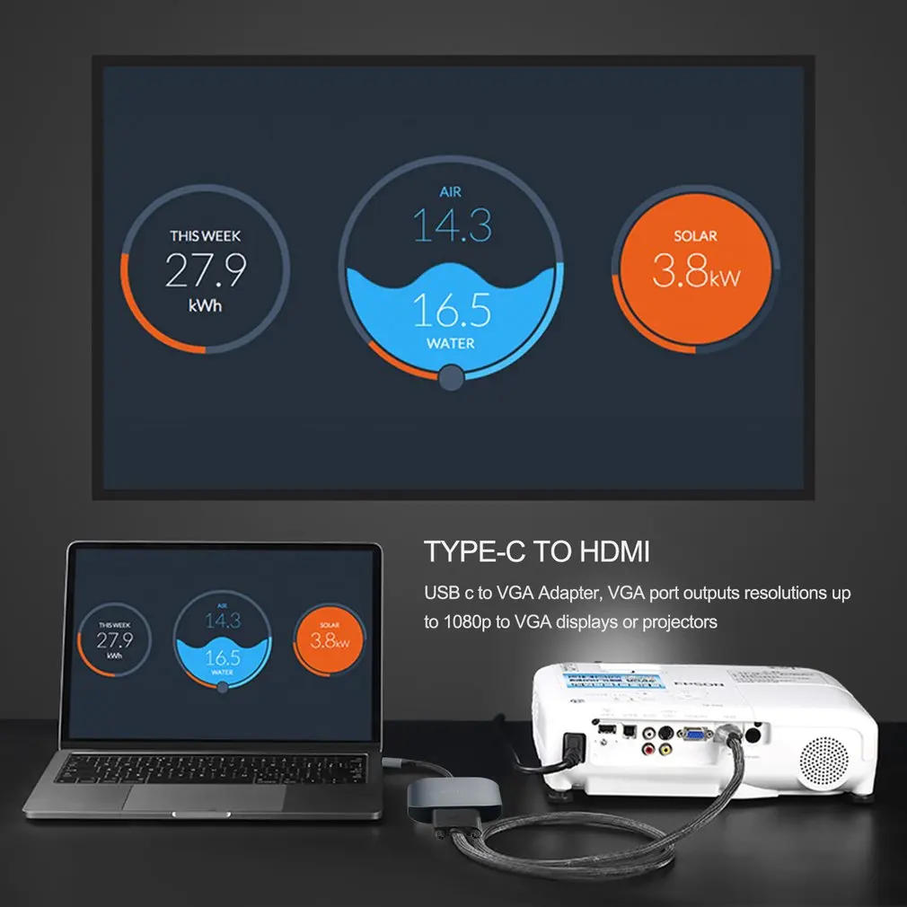 USB-C к USB 3,0 и USB 2,0 и VGA конвертер кабель адаптер алюминиевый сплав type-C концентратор адаптер для устройств type-C UC28