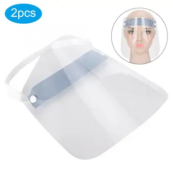 

2pcs Professional Full Face Shield Anti Droplet Isolation Face Cover for Home Store Adult Children Waterproof Face Shields