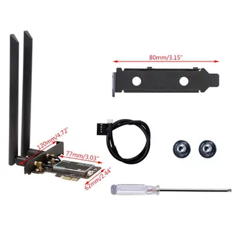 

2400Mbps Dual Band Wireless Desktop PCIe For In tel AX200 Card 802.11ax 2.4G/5Ghz Bluetooth 5.0 PCI Express Wireles WiFi