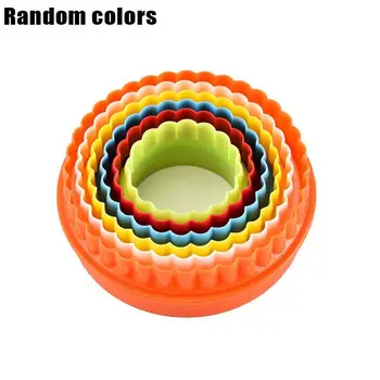 

6pcs/set Heart Cookies Cutter Molds Plastic Cake Mould Biscuit Plunger Forms For Cookies Cake Decorating DIY Baking Tools