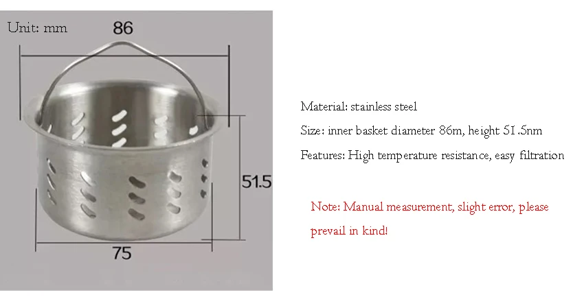 filtro de malha, ralo rolha, pia acessórios, 86mm de diâmetro