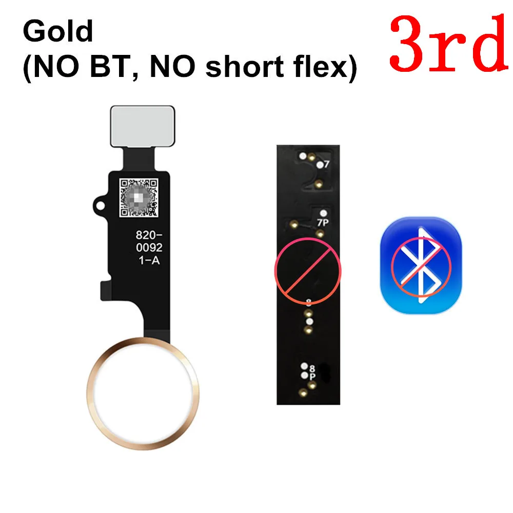 AYJ без Bluetooth Универсальная Кнопка hx Home Flex для iPhone 7 8 Plus функция возврата конечное решение Черный Белый розовое золото JC - Цвет: Gold-NO Bluetooth