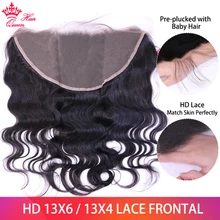 

Invisible HD 13x6 13x4 Lace Frontal Brazilian Virgin Hair Body Wave 100% Human Hair HD Undetectable Lace Closure Queen Hair