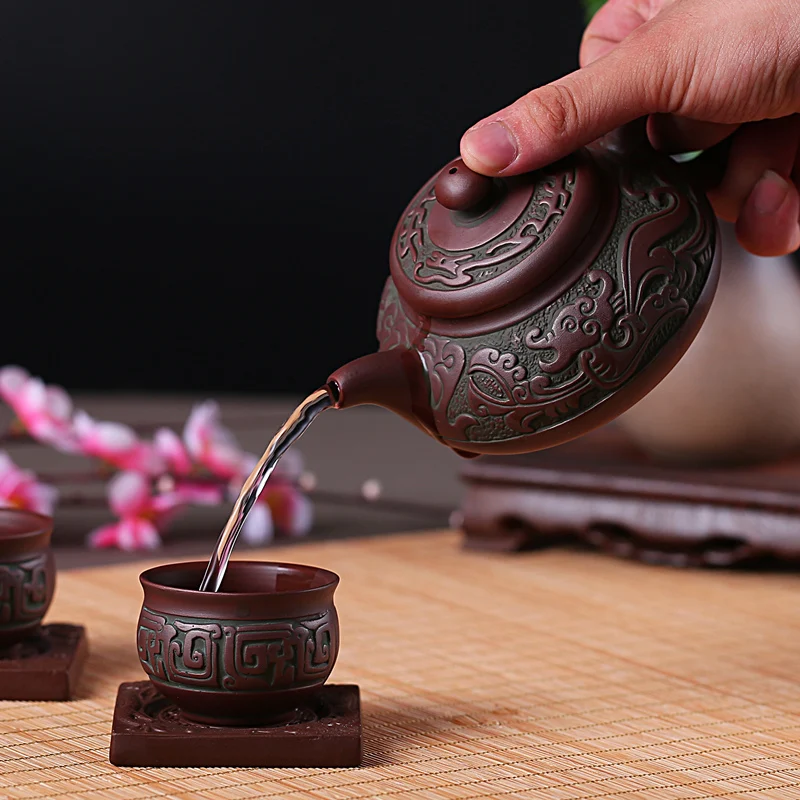 juego de té cian Ru Rhyme anual tetera indi nuevos días de estilo juego de té cian Ru Rhyme anual tetera indi nuevos días de estilo