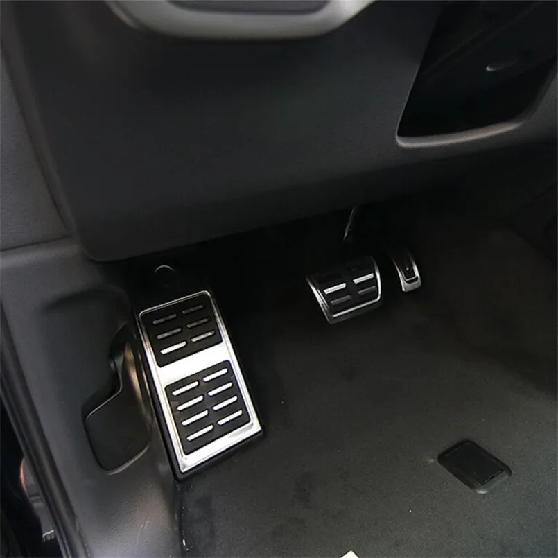 

For Audi Q7 For Porsche Cayenne Fuel Brake Foot Rest pedals Plate Accelerator brake pedal Pads stickers styling Car accessories
