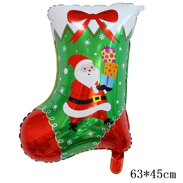 Merry Christmas Снеговик пожилой медведь фольгированные шары зеленая Рождественская елка Baloon deco noel вечерние декоративный воздушный шар Новогоднее украшение - Цвет: 1pc