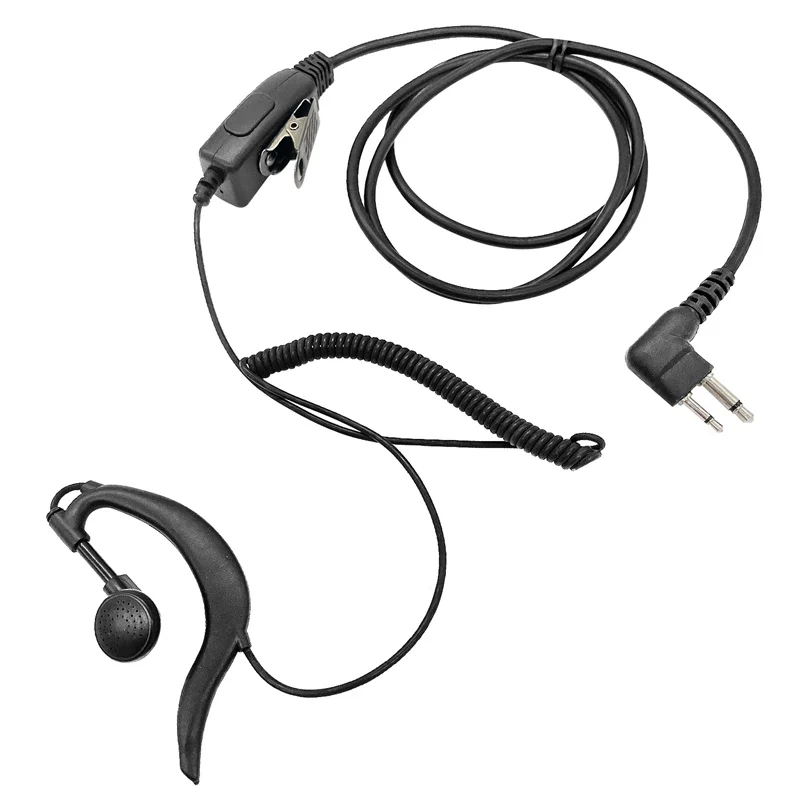G Shape Soft Ear Hook Earpiece Headset and PTT for Motorola Two Way Radio, Compatible with Walkie Talkies CLS1410, CLS1100