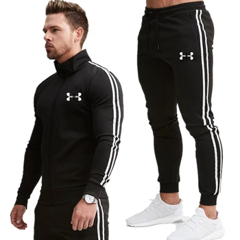 

Men Sweatsuit 2020 Spring Autumn Male Sporting Suit Jacket Sweatshirt+Pants Sportswear Two Piece Set Tracksuit For Men Clothes