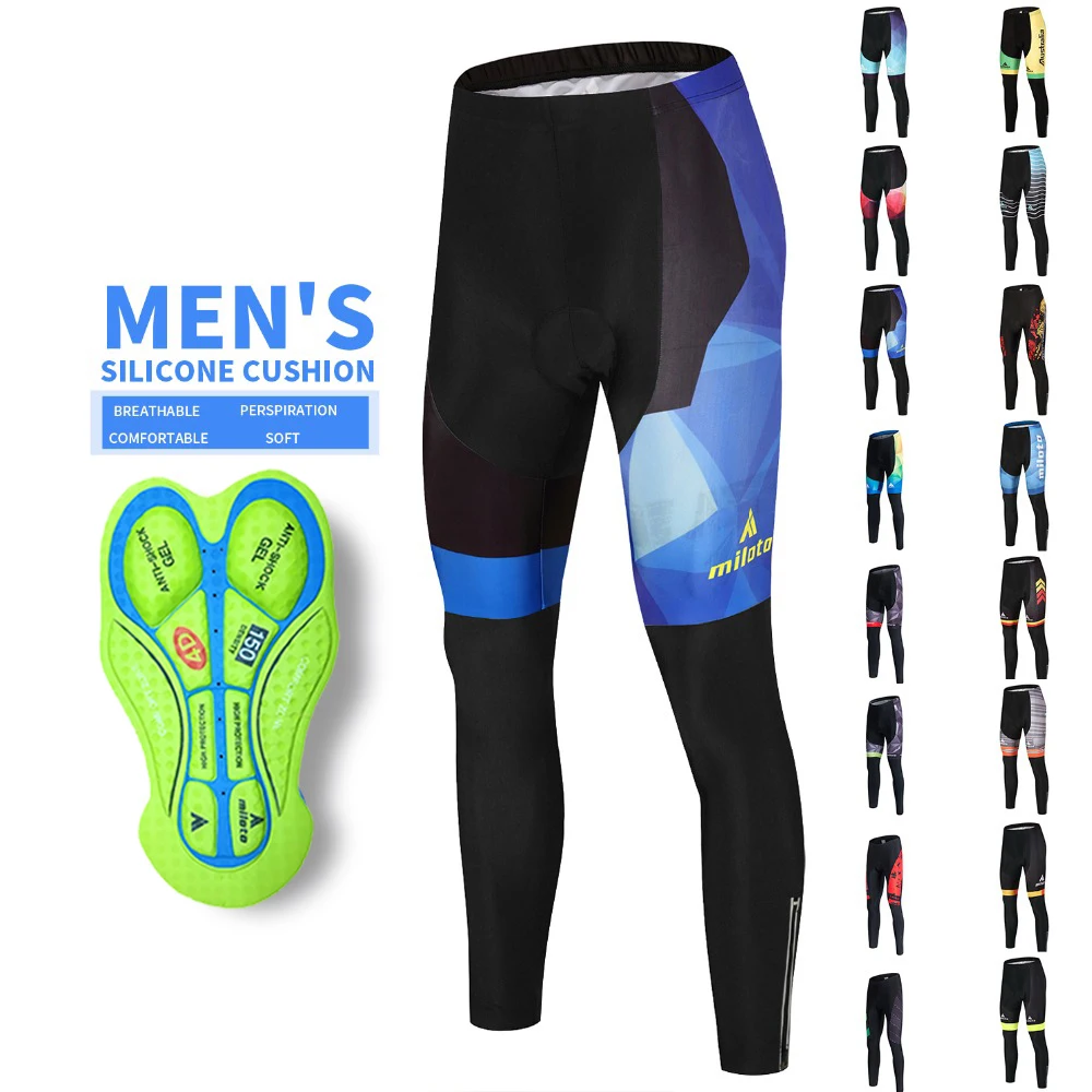 

MILOTO TOP Pro Gel Padded Coolmax Cycling Pants Lycra MTB Bicycle Cycling Trousers Bike Tight Pants Ciclismo Pantalones