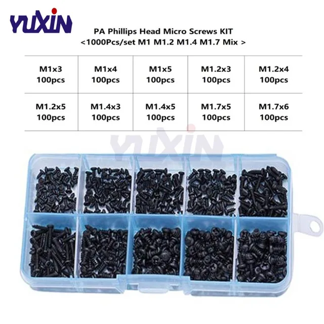 Viti Autofilettanti Per Metallo Kit 600 Viti M2/M2,5/M3 A Testa Piatta Per Riparazione C 1008995 - Foto 2