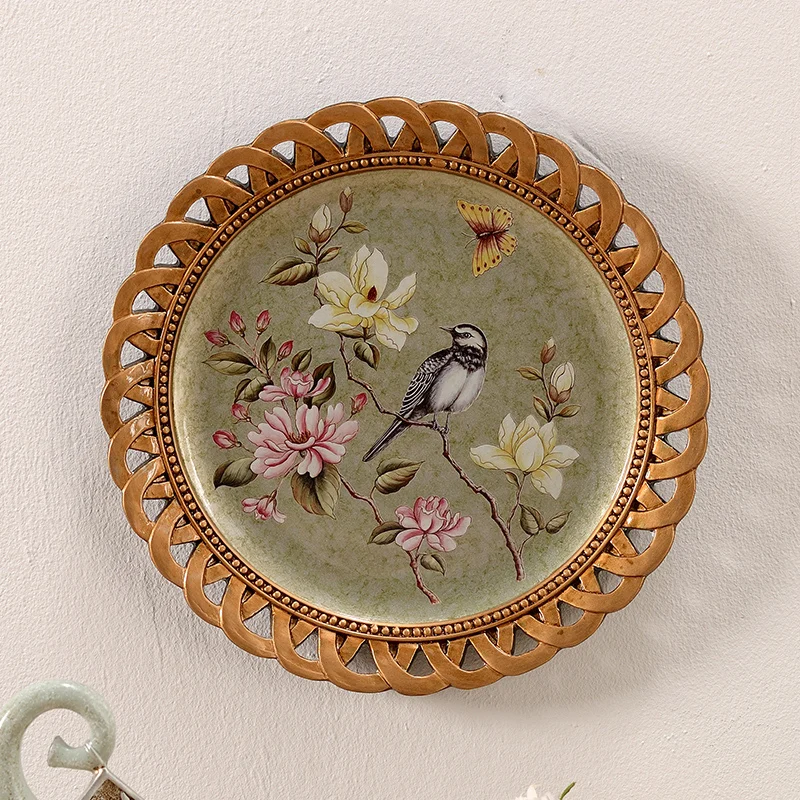 Porcelain Plate for European wall pendant restaurant American decorative plates living room decorations tourist souvenir - Цвет: 1053