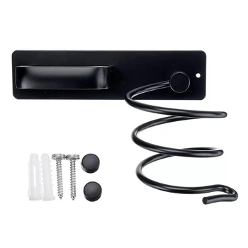 

Aluminum Wall Mounted Hair Dryer Rack Organizer Hairdryer Hair Straightener Holder Set Bathroom Shelf For Washroom Supplies