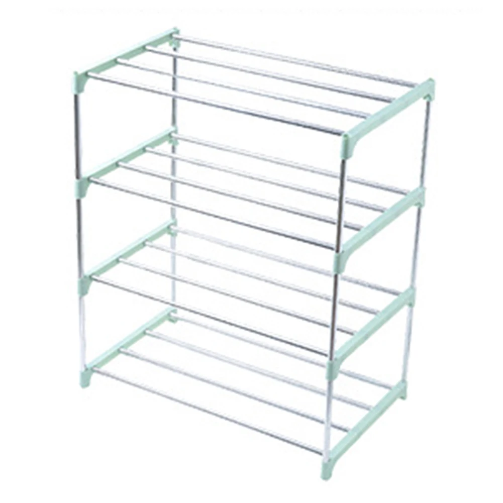 3/4 Layers Stainless Steel Rack Hanger Shoes Storage Display Shelf Holder Cabinet Shelf Holder Shoes Racks Home Organizer