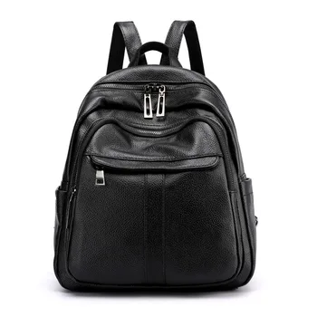 

New fashion lady bag women backpack 2019 hight quality vintage backpacks female leather women's shoulder bags for Teenager girls