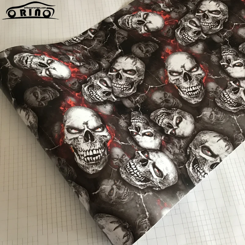 Skull Sticker Bomb Wrap Film-2