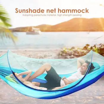 

Camping Parachute Hammock Swing Hanging Bed Tent Hammock Travel Nylon Spinning Mosquito Net Couch Hanging Camping Tents