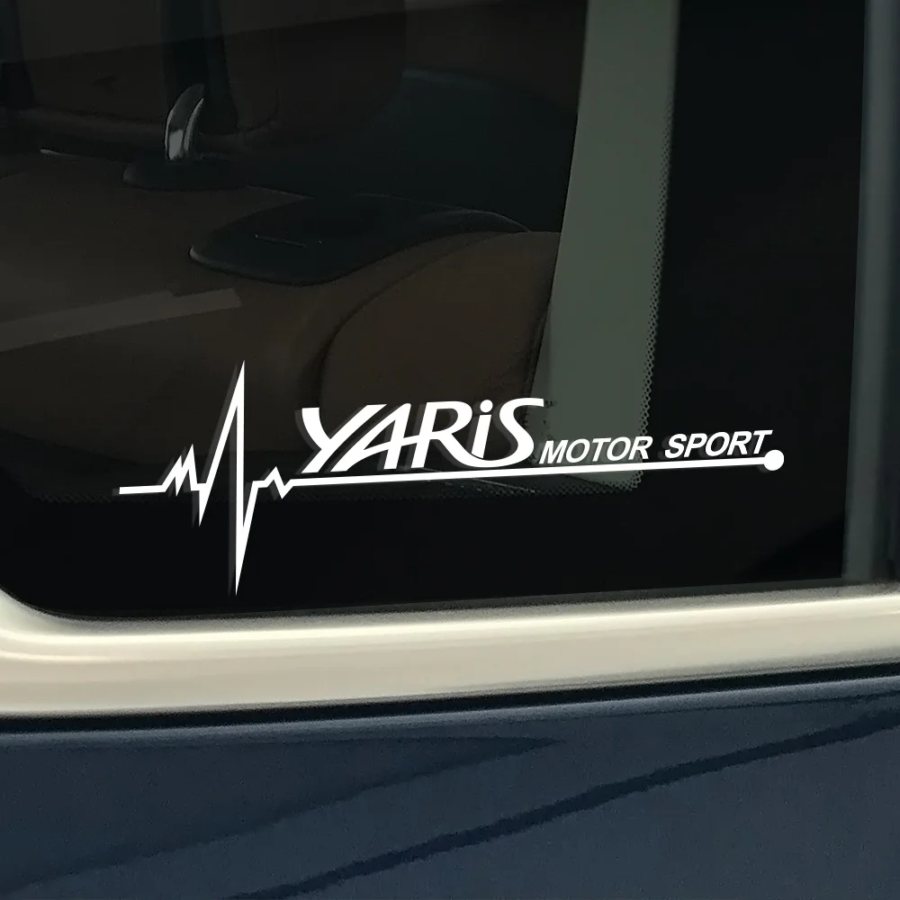 2 шт. автомобиля боковое окно виниловые наклейки для Toyota RAV4 Yaris CHR Prado Prius 4WD VVTI Crown Auris Markx аксессуары - Название цвета: For Yaris