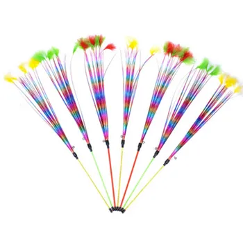 

Feather Teaser Cats Toy Cats Wand Toys with Bell Catcher Teaser Funny Exercise for Kitten LBShipping