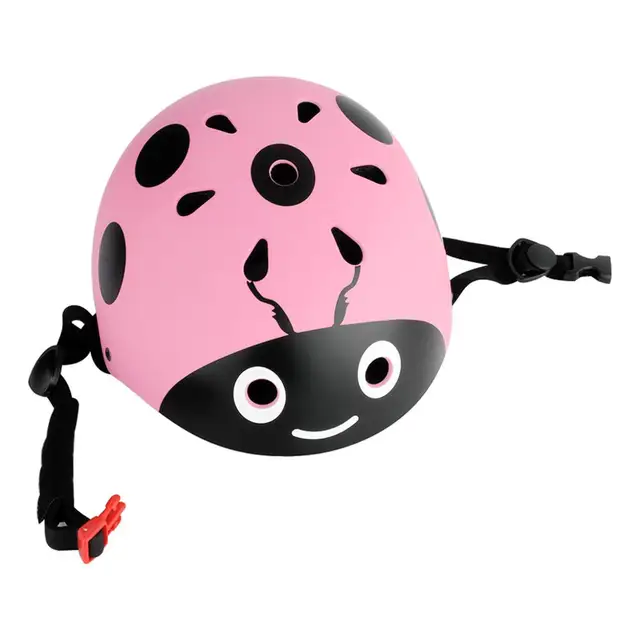 1 Kids Bike Helmet Cute Ladybug Safety Hat Outdoor Sports Head Protect Gear Adjustable Cycling Skating Cap Children's Day Gifts 2