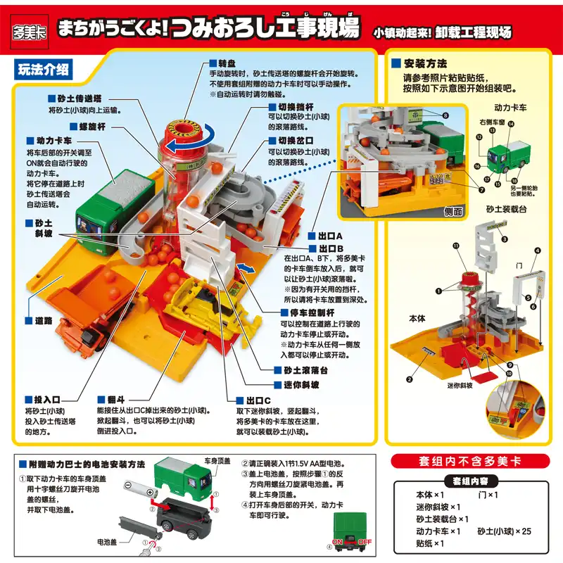 Takara Tomy Tomica World Korokoro Construction Site Playset Include Car 1 Baby Toys Building Blocks Miniature Kids Bauble Diecasts Toy Vehicles Aliexpress