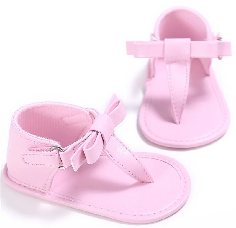 Новая мода новорожденных детей 0-18M Prewalker Летние вьетнамки дети девочки мальчик