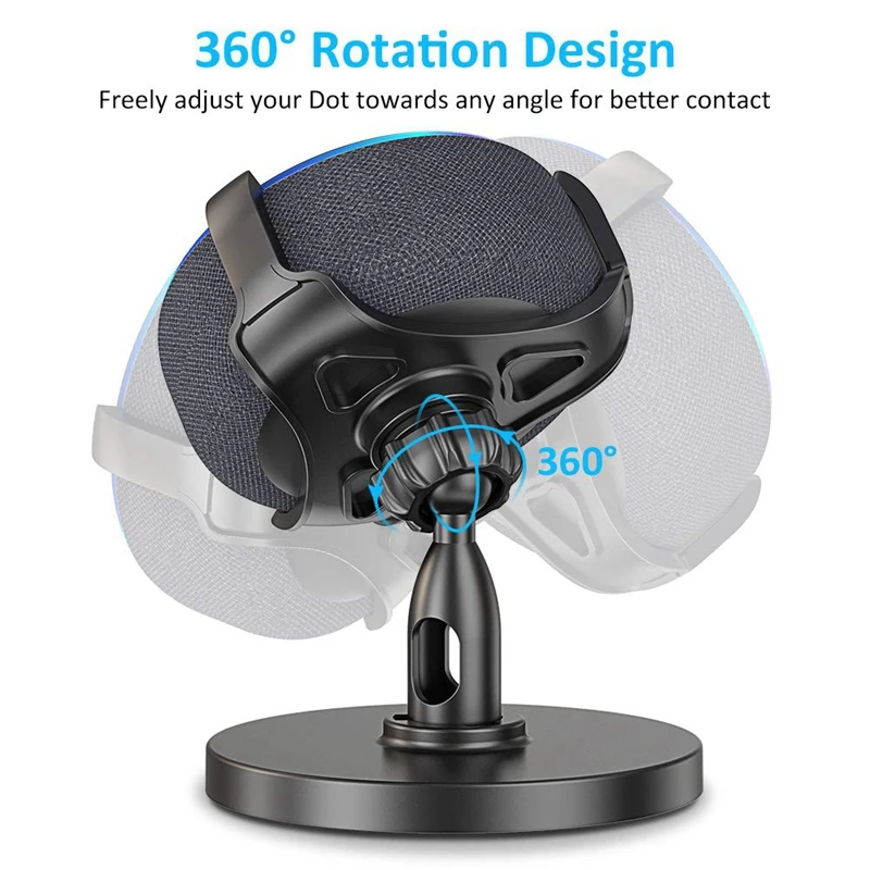 Настольный держатель для Echo Dot 3-го поколения, регулируемый кронштейн-подставка на 360 ° для умных домашних динамиков, улучшает видимость звука A