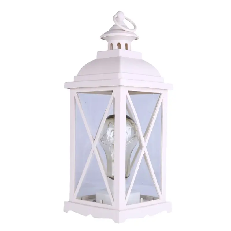 

14" Tall Decorative Bulb Lantern 10-LED Copper Wire String Light Hanging Lamp