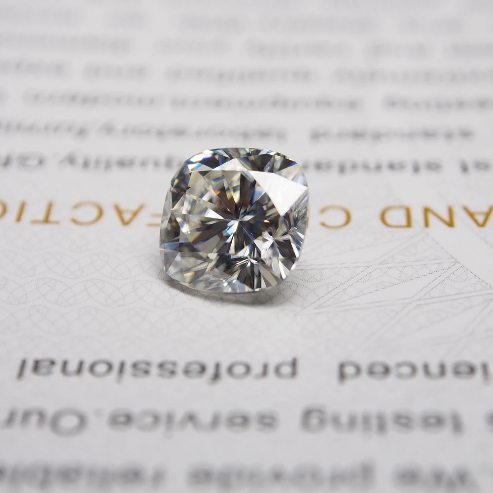 9*9 мм DEF Cushion Cut VVS Moissanite камень муасsanт Diamond 3 0 карат для свадебного кольца|Стразы и
