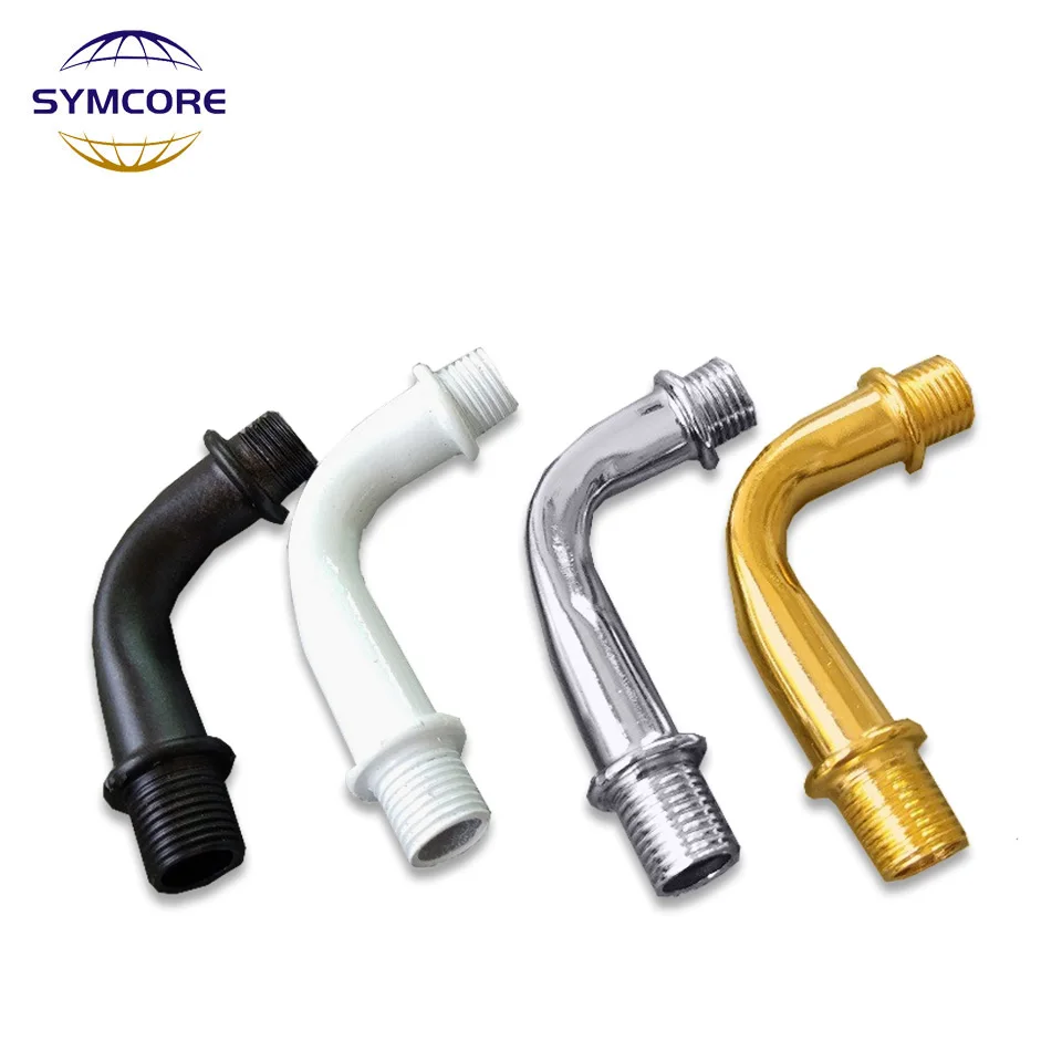 Table Lamp 2pcs M10 Metal Curved Wall Lamp Modification Connection Pipe Seven Shaped Pipe Diameter 9.5mm Elbow Tube