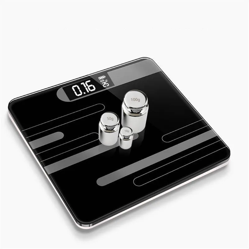 Напольные весы электронный прибор для измерения массы тела и жира с USB зарядкой