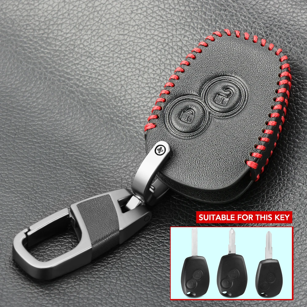 Key Case Leather Car Keychain For Renault Koleos Kadjar Megane Arkana Scenic Sandero QM5 QM6 accessories