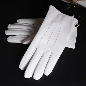 Minty Mara Sheep Skin Gloves – White