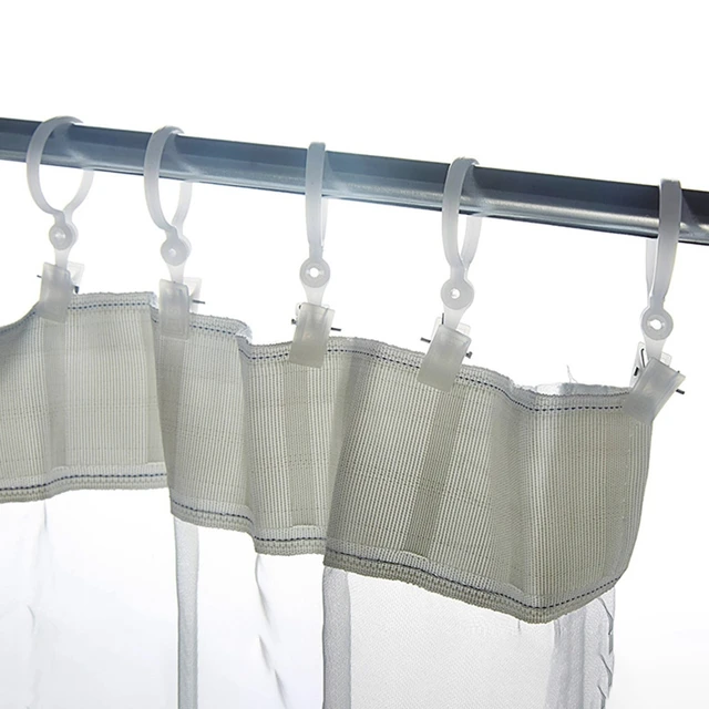 10pcs Curtain Clips Window Shower Curtain Rod Clip Rings Plastic Vintage Drapes  Ring Hook Removable Clamps For Roman Rods - Curtain Decorative Accessories  - AliExpress