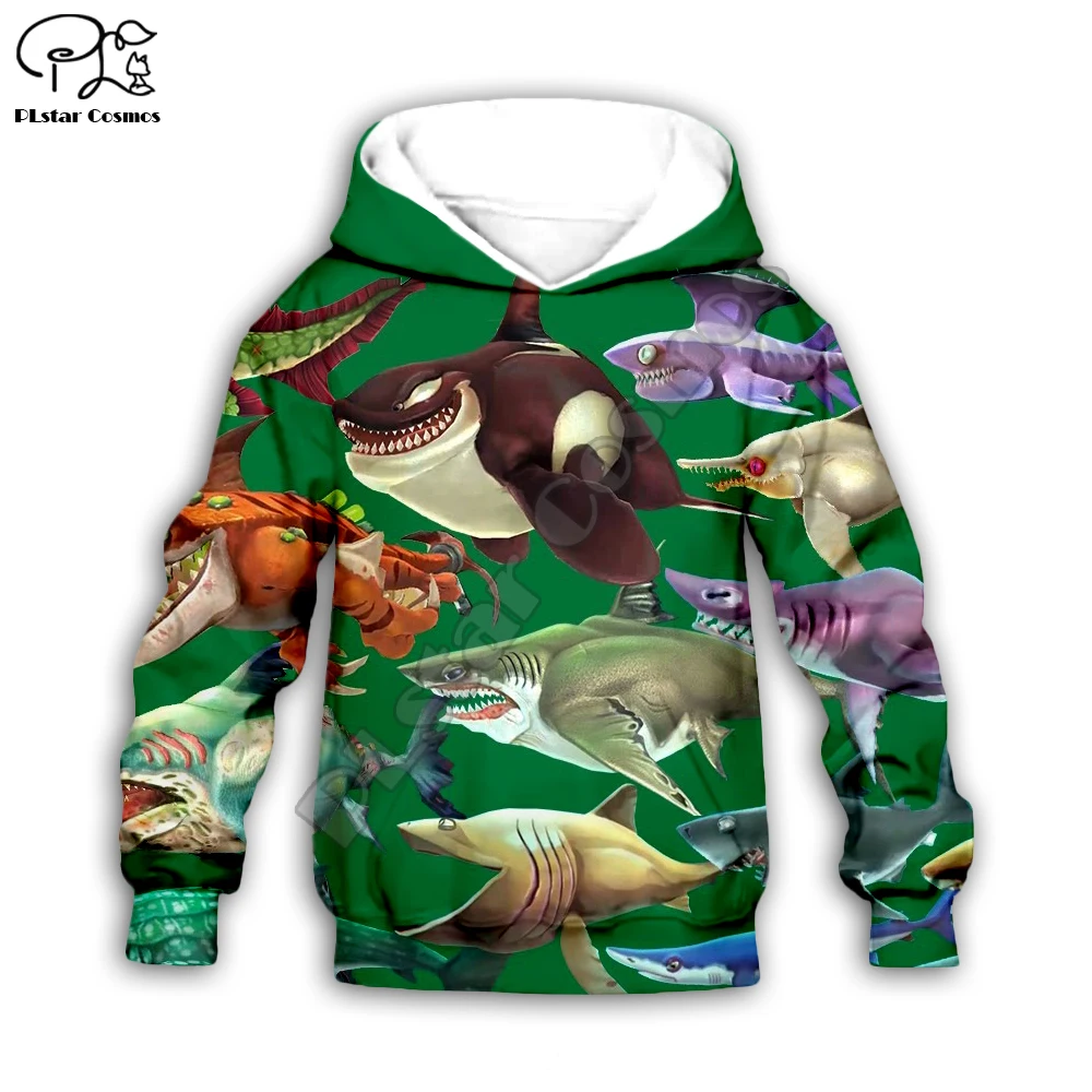 

Kid Baby Girl Boy 3D Cartoon Shark print Hoodies Sweatshirt Toddler T shirt Tops Pants Set Dropshipping autumn child Clothing