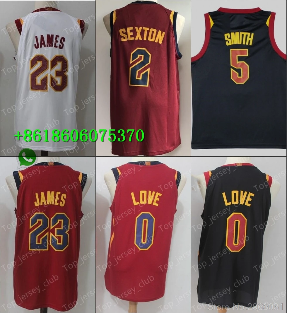 A+++ Качественная мужская одежда для взрослых#23 LeBron James 0 Kevin Love 5 JR Smith 2 Collin Sexton Jersey Cleveland