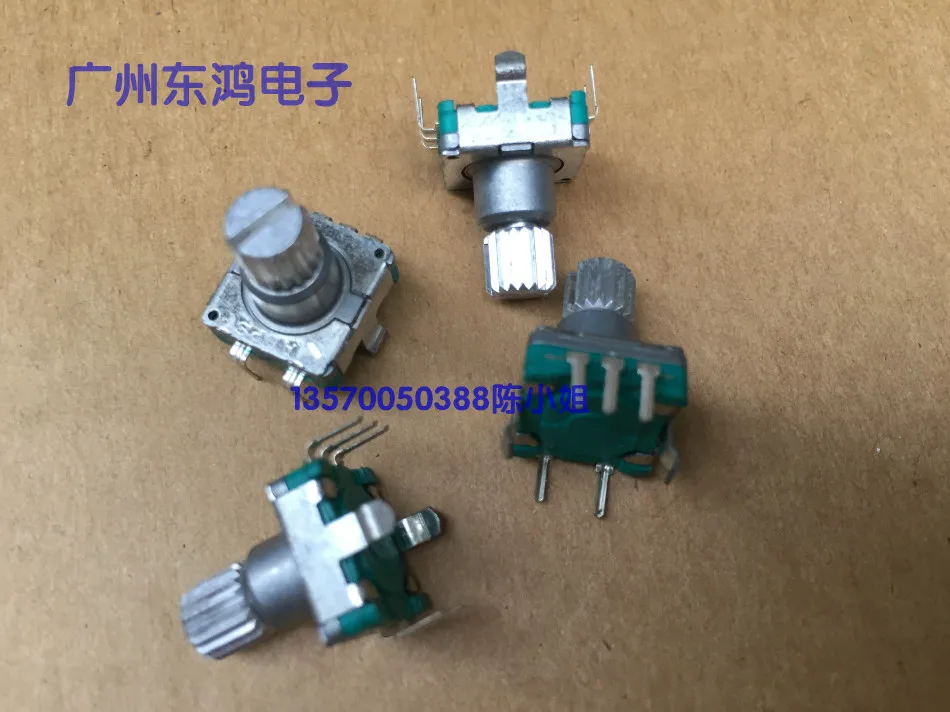 

2PCS/LOT ALPS car digital potentiometer encoder 30 positioning number 15 pulse point with switch sawtooth axis 11MM