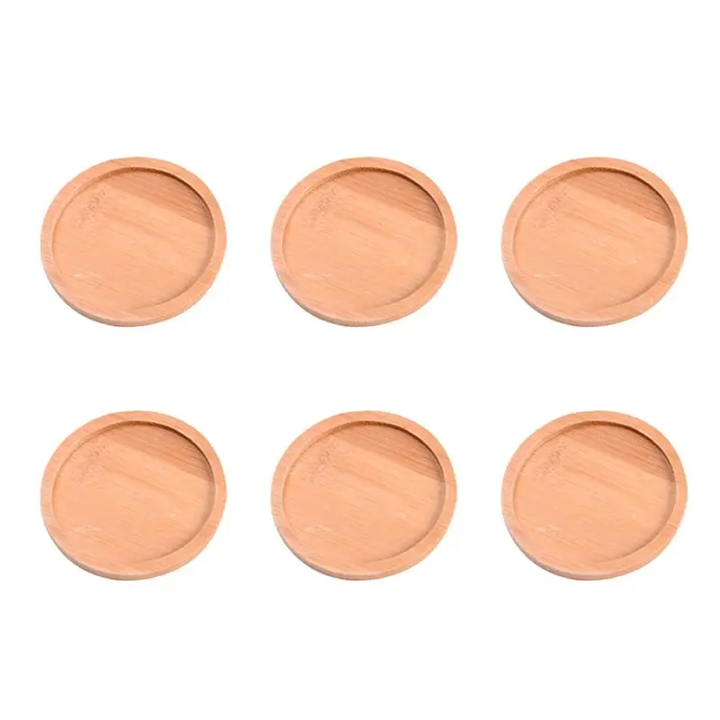 6PCS Serving Plate Durable Useful Coasters for Tea House Restaurant Home