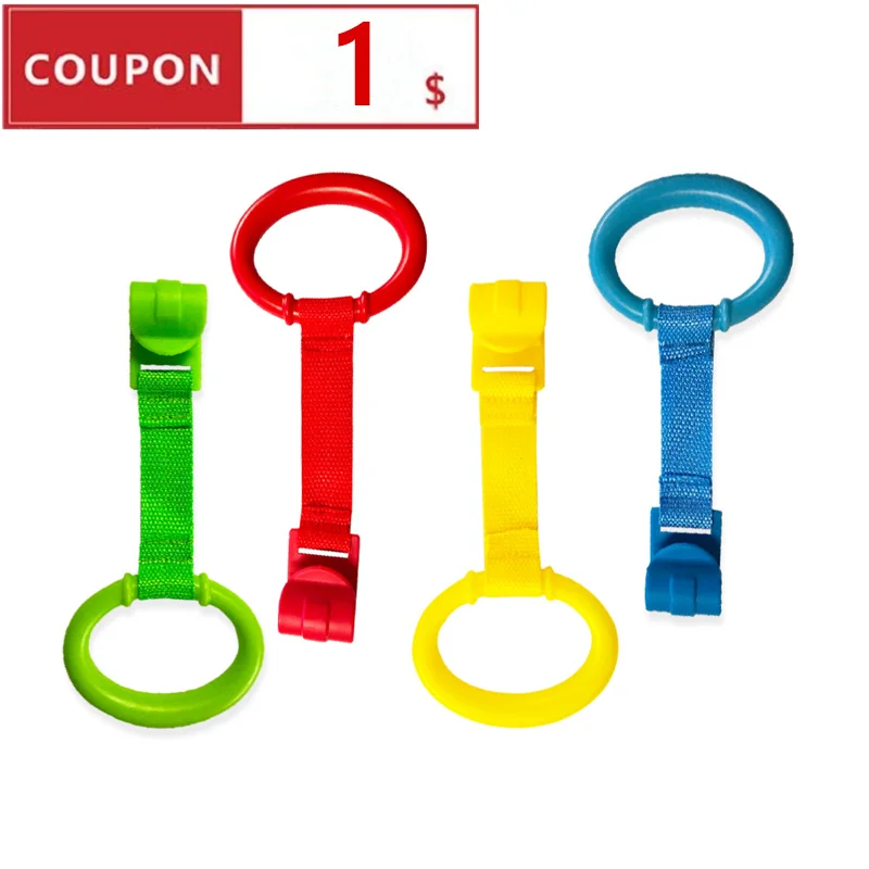 Lote de anillos de 1/4/8 Uds para Corralito, ganchos de uso General para cuna de bebé, juguetes para bebé, ganchos para cama, anillos para cama
