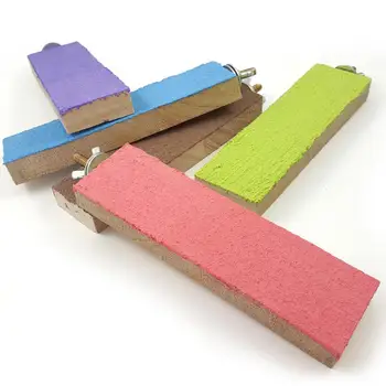 

Squirrel Parrot Perch Sanding Claw Grinding Stone Board Bird Toy Pet Supply