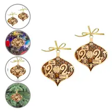 

Festive Wall Decoration Christmas Tree Pattern Hunging Wooden Slices for Gathering