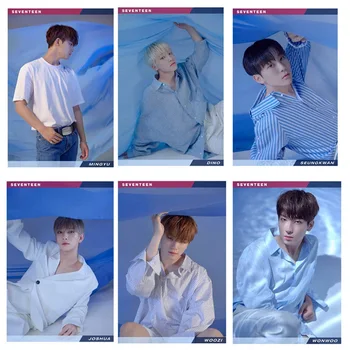 

14Pcs/Set Seventeen Photo Card Sticker The New Album Bus ID Card Sticker Photocard Sticker