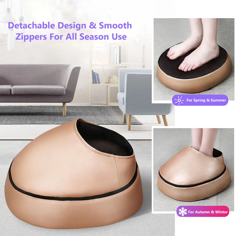 Electric Foot Massager Roller Massage Machine Infrared Heating Shiatsu Kneading Massager Relaxation Back Foot Body Health Care