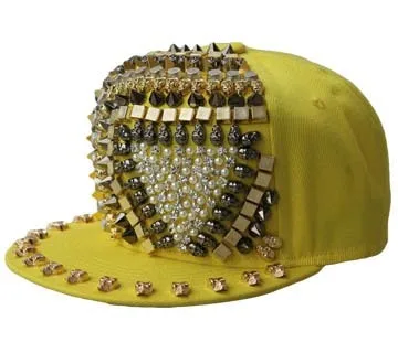 ★VARZAR★ Epoxy stud bellboy cap yellow Epoxy Stud Bellboy Cap Yellow - VARZAR | 60% - Asian Fashion